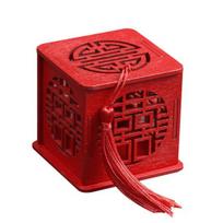 2Pcs Xi Letter Chocolate Hollow Out Candy Box Sweet Chinese Wedding Party Favors S red