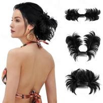 MISS WIG Sintetiniai Remanbo Messy Hair Bun Updo Comb Plaukų kuodelių priauginimai, reguliuojami moteriškam dėvėjimui 30cm beige