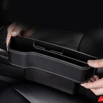 Automobilinių sėdynių tarpų užpildas, daiktadėžė, PU oda, juodas, sėdynių organizatorius, automobilių aksesuarai skirti Black Driver Side