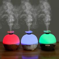 400 ML Ultrasonic Wood Grain Air Humidifier Usb Essential Oil Aroma Diffuser U.S. regulations gray