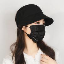Women's Spring Summer Sunshade Sunscreen Baseball Cap Fisherman Hat Ponytail Panama Cap Empty Top Hat rožinė