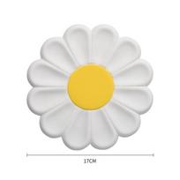 Daisy Shape silikoninis padėkliukas virtuvės stalo karščiui atsparus nuo nuplikimo kilimėlio puodelis stalo reikmenys padėkliukas stalo apdaila balta