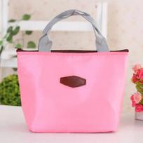 Lunch Box Camping Picnic Bag Lunch Bags Solid Color Portable Insulated Refrigerated Bag Cold Food Cooler Thermal Handbag Hot gray