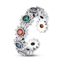 Real 925 Silver Plate Colorful Dragonfly Butterfly Cubic Zircon Rings For Women Wedding Engagement Birthday Jewelry Gift 8