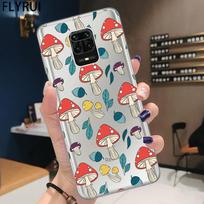 Phone Case For Xiaomi Mi 10T Lite 10 Ultra Redmi Note 8 9 10 11 Pro Max 8T 9S 10S Transparent Silicone Cover Mushroom Bumper Mi 10T 10TPro white