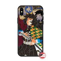 Demon Slayer Blade Komikso Atvirukas Telefono Dėklas iPhone 11 12 13 pro XS MAX 8 7 Plus X SE 2020 XR iPhoneXR gray