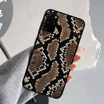 Gyvatės odos rašto telefono dėklas, skirtas „Samsung S21 S10 Lite S20 Ultra S9 S8 Plus S7 S6 edge S5“ dangteliui Samsung S7 edge black