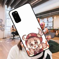 Genshin Impact Mielas KLEE Telefono Dėklas Samsung Galaxy S9 S9plus S20 5G S20 ULTRA 5G S20 Plus 5G S21 S30 Dėklas Viršelis Samsung S9 black
