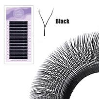 YY Shape Ombre Spalvotas Blakstienų priauginimas Dviejų galiukų blakstienos C/D Curl Natural Makeup Mesh Net Cross Dirbtinės Blakstienos D&0.07mm&12mm