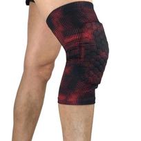 1Pcs Crash-proof Knee Support Brace Pads, Breathable Short Shockproof Honeycomb Football Knee Leg Brace Padded Protector Gear M- Within 65kg raudona