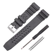 18 mm 20 mm 22 mm Casio laikrodžių apyrankėms PU juoda laikrodžio apyrankė Pakeiskite elektroninius riešo sportinius dirželius 22mm black