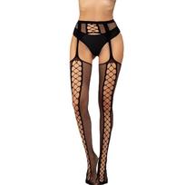 Naujos Seksualios Moteriškos Tinklelio Pėdkelnės Didelio Dydžio Nėriniai Šlepetės Pėdkelnės Kojinės One Size black