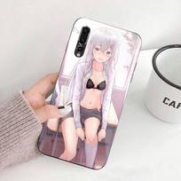 Echidna ReZero Phone Case For Huawei P50 P40 P30 P20 Pro Mate 40 30 20 Pro Nova 9 8 7 PC Glass Phone Cover Huawei Nova7 Pro blue