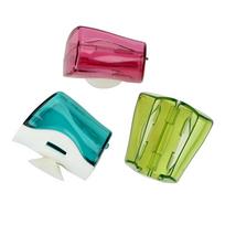 Bathroom Product Suction Cup Toothbrush Holder Wall Mount Rack 3 Piece/Set Toothbrush Cover Storage pink