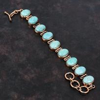 Amazonite Bracelet Copper Bracelet Adjustable Chain Bracelet Decent Copper Jewelry Handmade Bracelet Amazonite Gemstone Jewelry Gift For Her