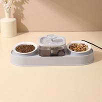Cat Food Bowls and Water Feeder with Automatic Water Dispenser Double Dog Cat Bowls Detachable   Pet Feeder