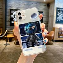Clear Case For Apple iPhone 14 11 13 12 Pro 7 8 Plus XR X XS Max 6 6S 13Pro Silicone Phone Cover Mechanical Astronaut Space iPhone SE 2022 white