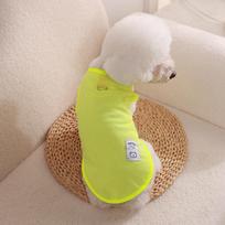Pet Dog Cat Clothes Chihuahua French Bulldog Pure Cotton T-shirt Vest Strap Traction Buckle Mesh Dogs Thin Vest Clothing Summer M