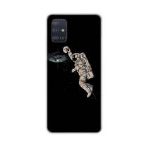 Astronautas Kosmosas Mėnulis Samsung Galaxy A01 A11 A12 A22 A21S A31 A41 A42 A51 A71 A32 A52 A72 A02S Minkštas Telefono Dėklas Samsung A01