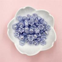 Creative Accessories Handmade Lily of the valley DIY 9*6.7mm Earrings Fashion Jewelry Making Material Keychain Acrylic Loose Beads 40pcs mėlyna