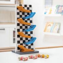 Jeu d'apprentissage Rampe avec 3 voitures en bois montessori