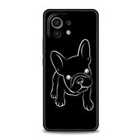 Prancūzų buldogo telefono dėklas, skirtas Xiaomi 13 12 11 Lite 12T 11T 10T 9T Mi Poco X5 M4 M3 X4 X3 Pro F5 F4 F3 GT 5G dangtelis silikoninis apvalkalas Xiaomi Mi 11