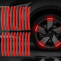 20pcs Car Wheel Hub Reflective Sticker Tire Rim Reflective Strips Luminous for Night Driving Car Bike Motorcycle Wheel Sticker