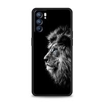 Liūtas Laukinių Gyvūnų Telefono Dėklas Oppo Reno8 Reno7 Reno6 Pro A54 5G Find X6 X5 A53 A52 A9 A15 A95 A17 A16 A76 A74 A57 A31 Dėklas Reno7 Pro 5G gray
