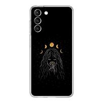 „Samsung Galaxy S24 Plus S23 S22 S21 S20 FE Ultra 5G“ telefono dėklas, minkštas ir skaidrus, „Simplicity line Art“ saulės ir mėnulio formos. Samsung S21Plus gray