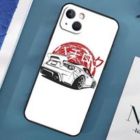 JDM Automobilio dėklas iPhone 15 14 13 12 11 Pro Max X XS Max XR 7 8 Plus SE 2020 2022 Buferio dėklo dangtelis iPhone XS MAX black