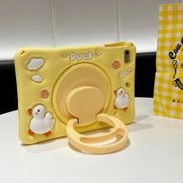 Silikoninis dėklas su stoveliu Huawei Matepad M6 10.8 colių planšetiniam kompiuteriui Funda No Strap Duck oranžinė