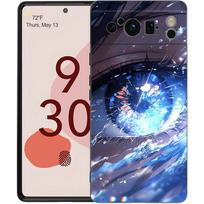 Phone Case For Google Pixel 8 A 7 6 Pro 6A 5G Black Soft Shockproof Back Cover Silicone TPU Shell Coque Cartoon Cute eyes art Pixel 6 Pro