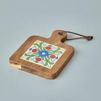 Home Creative Wood Tiles Pot Mat Anti-Scalding Plate Mat Drink Coasters Wooden Trivet Frame for Hot Tea Pots Non-slip Cup Mat 20x14x1.5cm