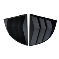 For Honda Civic Sedan 8th 2006-2010 Car Rear Louver Window Side Shutter Cover Trim Sticker Vent Scoop ABS Carbon Fiber Style matinė juoda spalva