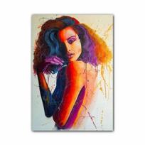 Modernios mados damos portreto plakatas grafiti abstraktaus meno drobės tapyba biurui svetainei koridoriui namų dekoracija freska be rėmo 21*30cm No Frame
