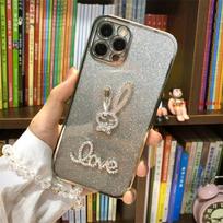 Samsung A73 blizgus galvanizuotas silikoninis minkštas dėklas su animacinio stiliaus cirkonio zuikio mergaitės dizainu, apsaugantis nuo kritimo. Samsung A32 5G/M32 5G white