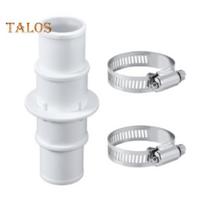Pool Hose Adapter Connector 1-1/2  or 1-1/4  Pool Vacuum Hose Adapter Strong Sealing Easy Install Pool Hose Coupling for Pool Cleaners Pump Filter A white