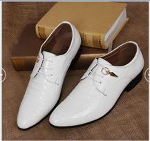 45 jardų smailūs odiniai batai vyriški korėjietiški batai darbiniai vyriški didelio dydžio odiniai batai verslo odiniai batai 37 balta