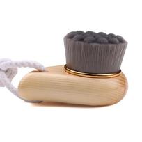 1pc Wooden Handle Face Cleansing Brush Facial Brush Face Wash Cleaner Massage Exfoliator Cleaning Tool Skin Care Beauty Tools gray