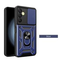Armor Case for Samsung Galaxy M15 M35 M55 5G M14 M34 M54 M23 M33 M53 Cover Lens Protection Ring Magnetic Holder Business Full Protection Cover For Galaxy M35 5G mėlyna