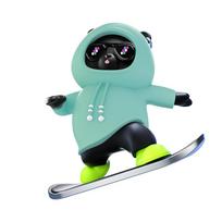 Car Automatic Sliding Skateboard Bear Car Ornaments Mobile Cute Bear Decoration Interior Accessories Moving with Driving mėlyna