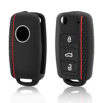 Automobilio rakto dangtelis Silikoninis 3 mygtukų VW Golf 4 5 6 7 Bora Jetta POLO MK4 MK6 Bora Passat B5 B6 Superb Tiguan Beetle Rakto dėklas