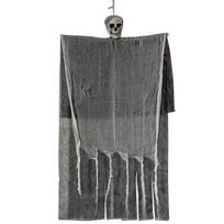 Helovino pakabinamas vaiduoklis realistiška instaliacija Grim Reaper baisus pakabinamas skeletas lengva namo su vaiduokliais dekoracija gray