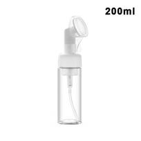 100/150/200 ml tuščias putų putplasčio butelis su silikonine šepetėlio galvute, preso tipas, veido valymo putų buteliai 200ML white