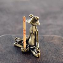 Indoor  Zen Meditation Sitting Statue Incense Burner Copper Material
