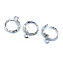 20Pcs 13*16mm Golden Silvery Alloy Lobster clasp Hooks Round Ear Hook Ear Buckle Accessories DIY Jewelry Findings For Earrings Jewelry Accessories about 13*16mm 20 Pieces white