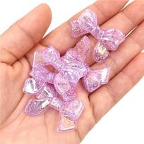5 vnt. Skeltas efektas Ryški kaspinė apyrankė Ryškūs karoliukai apyrankių, vėrinių gamybai DIY papuošalų aksesuarai violetinė