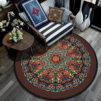 Etninio stiliaus Apvalus kilimas Europos didelio ploto Svetainės Kilimėliai Miegamojo Dekoratyviniai kilimai Studijoms Neslystantys kilimėliai diameter 60cm