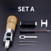 Odos rankinio siuvimo įrankis Leathercraft siuvimo įrankių rinkinys su siuvimo adatomis Vaškuotas siūlas Odos siuvimo reikmenys SET A