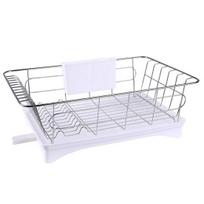 Stainless Steel Dish Drainer Drying Rack Kitchen Storage Holder Organizer Basket balta